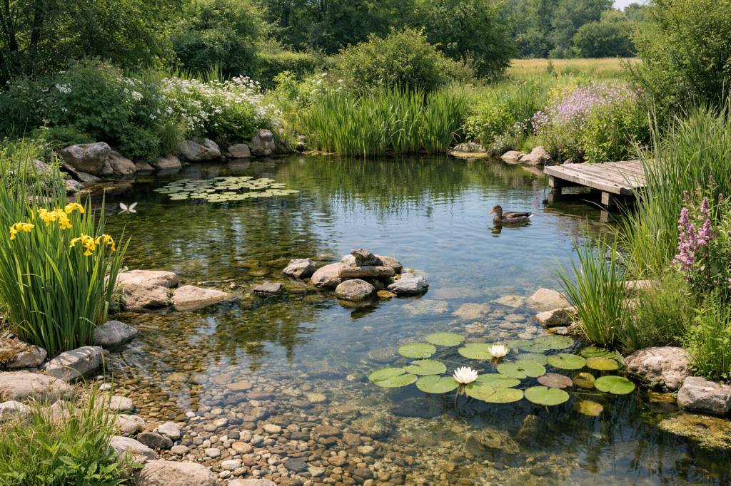 Mare naturelle jardin : aménager un point d’eau écologique favorable à la biodiversité